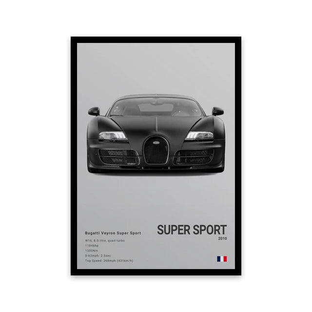 Canvastavla sportbilar