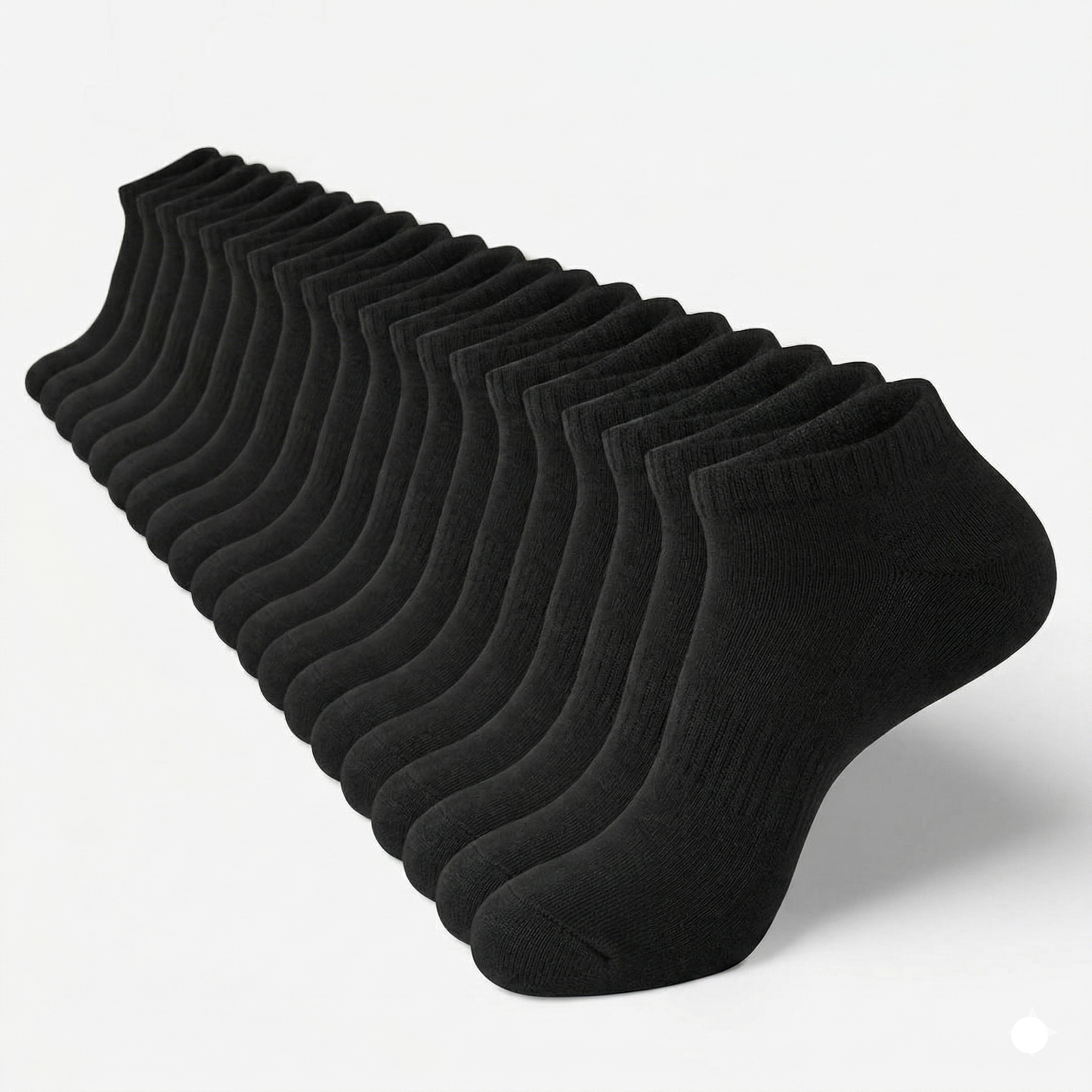 Ankelstrumpor svarta 10-pack