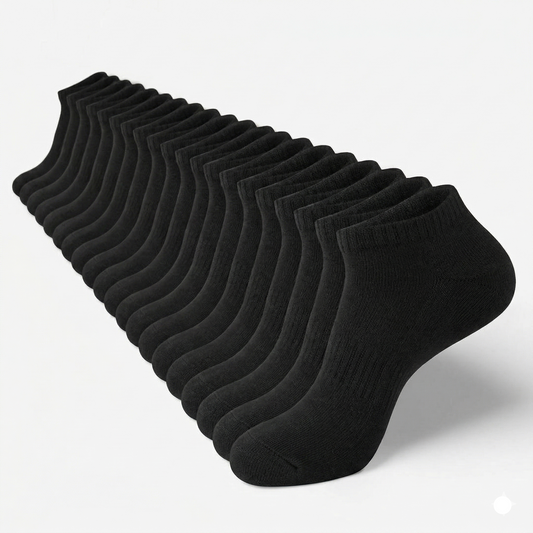 Ankelstrumpor svarta 10-pack
