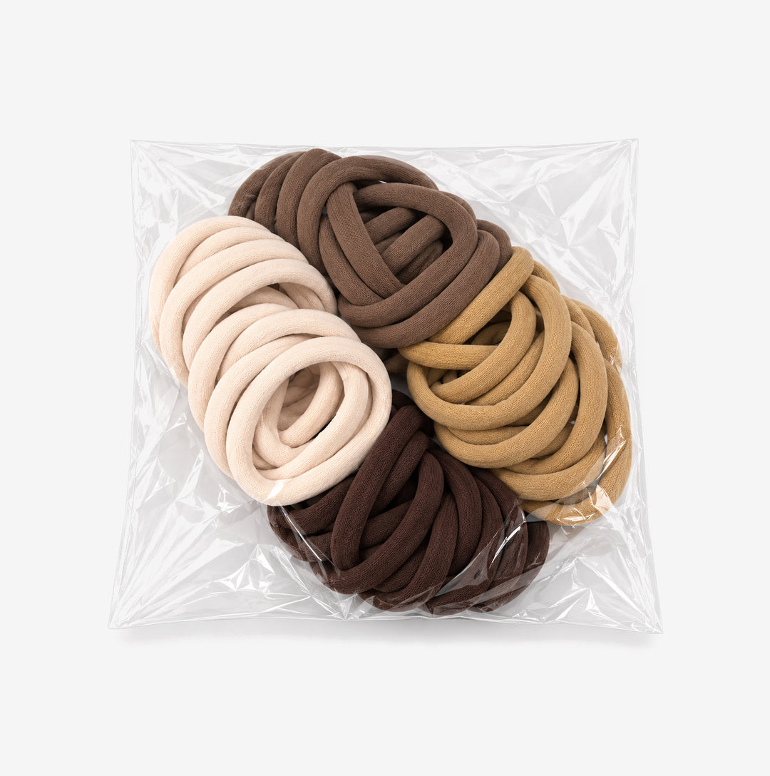 Hårsnoddar 50-pack brun/beige