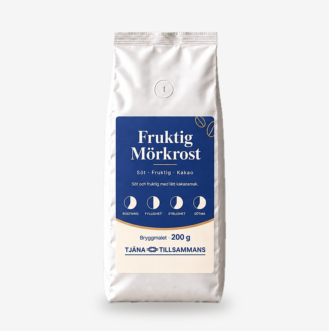 Fruktig Mörkrost 200 g, en påse