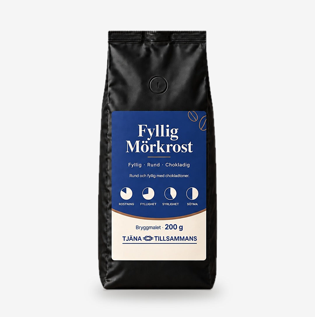 Fyllig Mörkrost 200 g, en påse